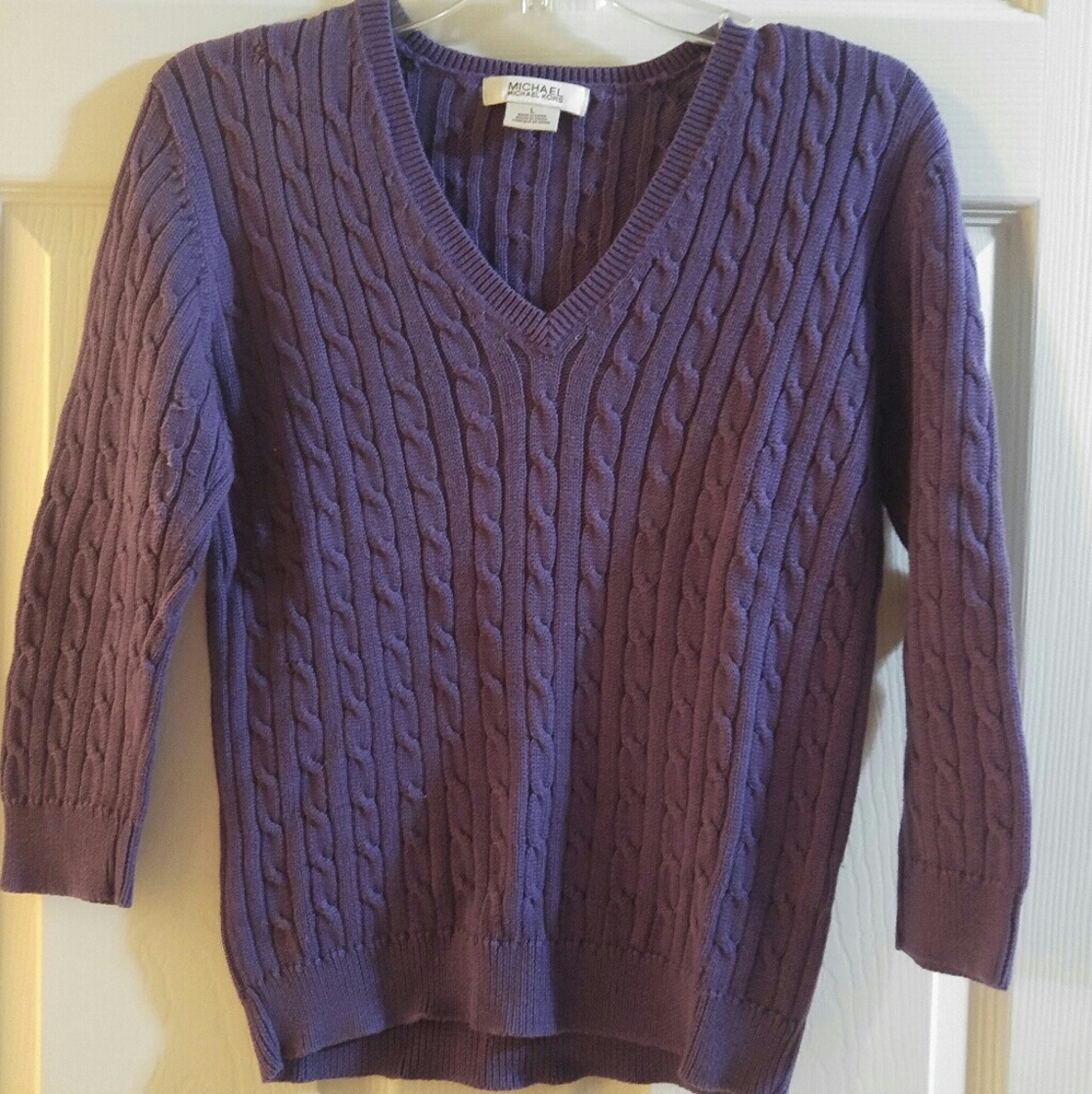 Bundle 3/$24. Michael Kors purple cable sweater
